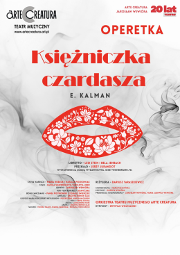 Stalowa Wola Wydarzenie Spektakl Księżniczka czardasza - Arte Creatura Teatr Muzyczny